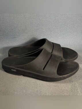 Oofos Ooahh Black Unisex Sports Slide Recovery Sandals Men’s Size 13